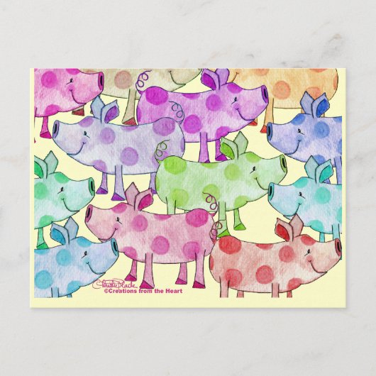 Piggy Collage Briefkaart (Voorkant)