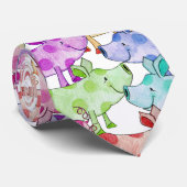 Piggy Collage Stropdas (Opgerold)