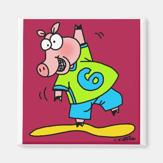 Piggy Dancing Magneet (Voorkant)