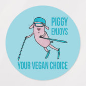 Piggy Enjoys Your Vegan Choice - Labels (Design 1)