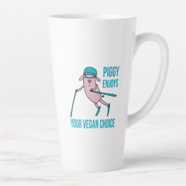 Piggy Enjoys Your Vegan Choice - Latte Mok
