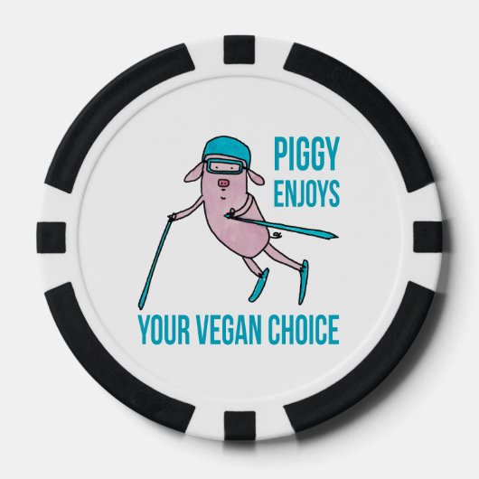Piggy Enjoys Your Vegan Choice - Poker Chips (Voorkant)