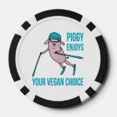 Piggy Enjoys Your Vegan Choice - Poker Chips (Achterkant)