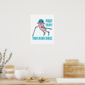 Piggy Enjoys Your Vegan Choice - Poster (Keuken)