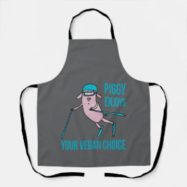Piggy Enjoys Your Vegan Choice Schort