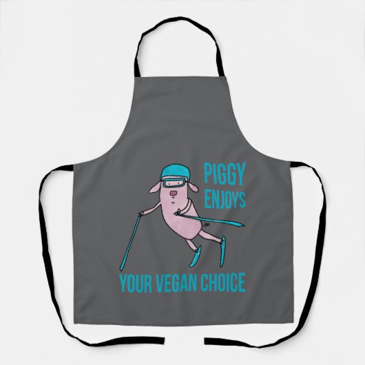 Piggy Enjoys Your Vegan Choice Schort (Voorkant)