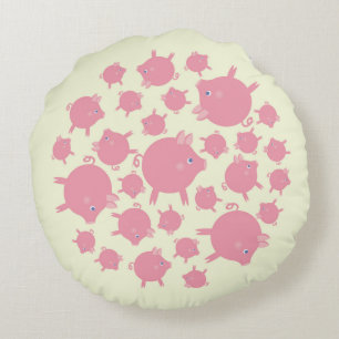 Piggy Explosieronde Kussen (geel)