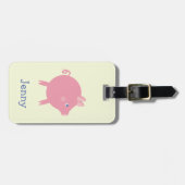 Piggy Explosion Bagage Label (geel) (Voorkant horizontaal)