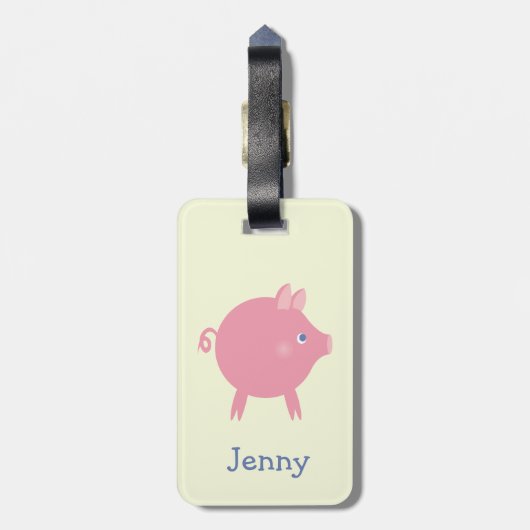 Piggy Explosion Bagage Label (geel) (Achterkant verticaal)
