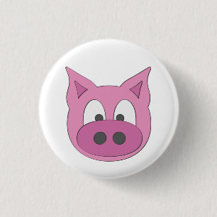 Piggy Face Ronde Button 3,2 Cm