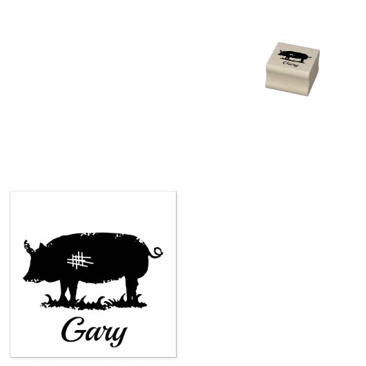 Piggy Gary Rubberstempel (Gestempeld)