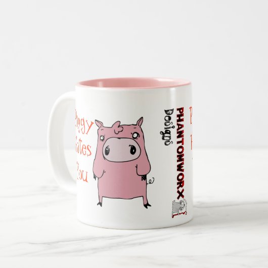 Piggy haat je mok (Voorkant links)