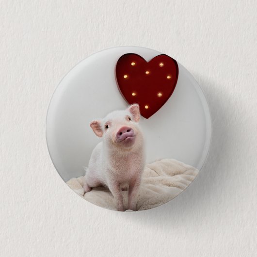 Piggy Heart Button (Voorkant)