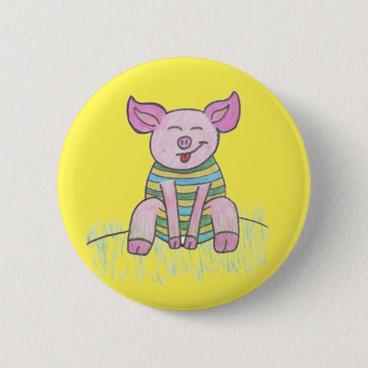 Piggy (Lil Piglet) Pin/ Ronde Button 5,7 Cm (Voorkant)