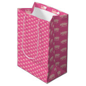 Piggy Lite roze inpakpapier Medium Cadeauzakje (Voorkant Gekanteld)