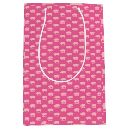 Piggy Lite roze inpakpapier Medium Cadeauzakje (Voorkant)