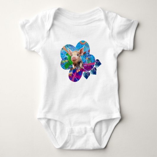 Piggy Loves Me Baby Body Suit Romper (Voorkant)