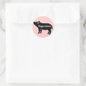 Piggy Mam Ronde Sticker (Tas)