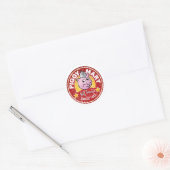 Piggy Mart  Kruidenier Medewerker Badge Ronde Sticker (Envelop)