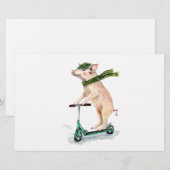 Piggy on a scooter briefpapier (Voorkant / Achterkant)