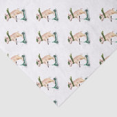 Piggy on a scooter tissuepapier (Detail)