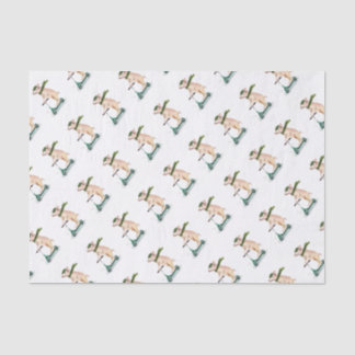 Piggy on a scooter tissuepapier