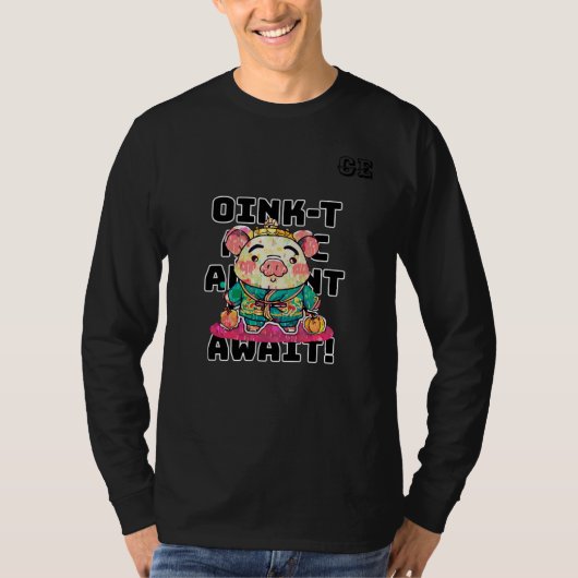 Piggy Paradise Design T-shirt (Voorkant)