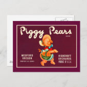 Piggy Pears Briefkaart (Voorkant / Achterkant)