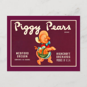 Piggy Pears Briefkaart