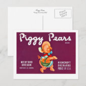 Piggy Pears Briefkaart (Voorkant / Achterkant)