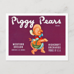 Piggy Pears Briefkaart