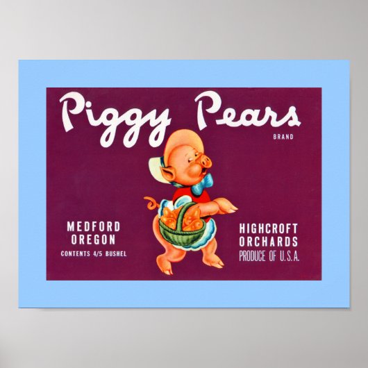 Piggy Pears Poster (Voorkant)