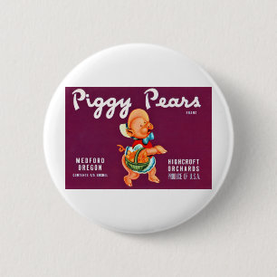 Piggy Pears Ronde Button 5,7 Cm