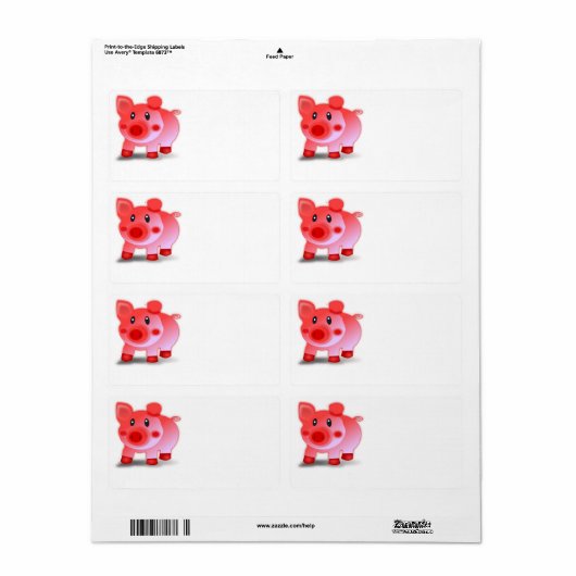 PIGGY PIGLET ETIKET (Full Sheet)