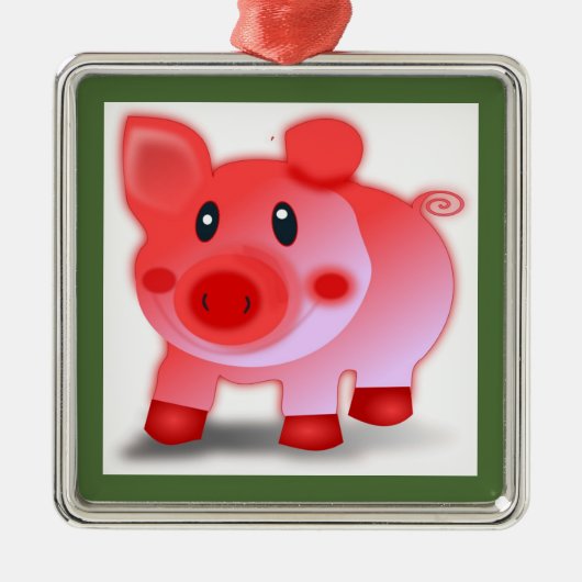 PIGGY PIGLET METALEN ORNAMENT (Voorkant)
