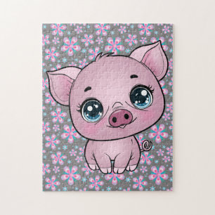 Piggy Piglet Puzzle voor kinderen en iedereen Legpuzzel