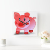 PIGGY PIGLET VIERKANTE KLOK (Huis)