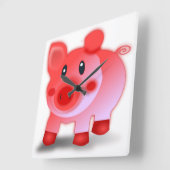 PIGGY PIGLET VIERKANTE KLOK (Hoek)