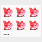 PIGGY PIGLET VIERKANTE STICKER (Vel)