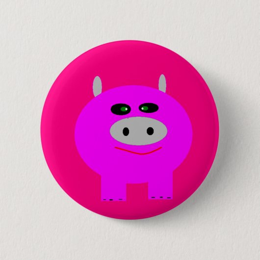Piggy Pin Ronde Button 5,7 Cm (Voorkant)