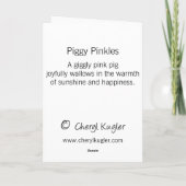 Piggy Pinkles/Leeg Wenskaart Kaart (Achterkant)