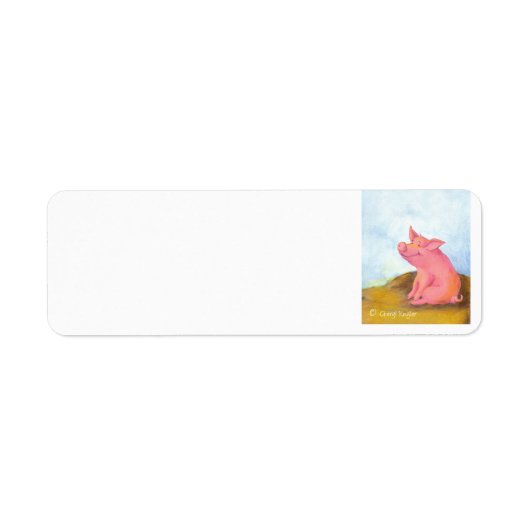 Piggy Pinkles / Return Address Label (Voorkant)