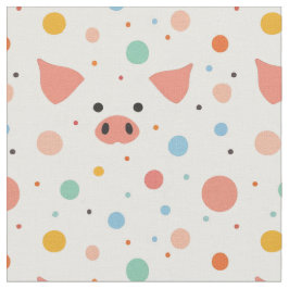 Piggy & polka dots stof
