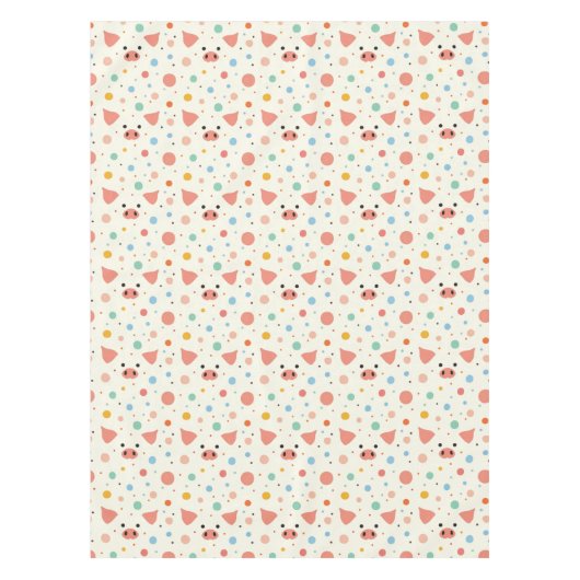 Piggy & polka dots tafelkleed (Voorkant)