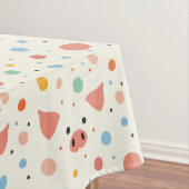 Piggy & polka dots tafelkleed (Voorbeeld)