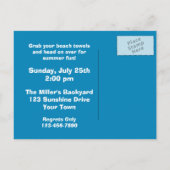 Piggy Pool Party Personalized Briefkaart (Achterkant)