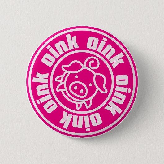 Piggy Ronde Button 5,7 Cm (Voorkant)