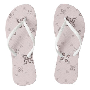 piggy roze geometrisch teenslippers