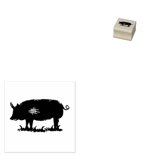 Piggy Rubberstempel (Gestempeld)