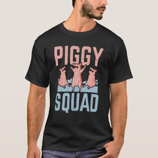 Piggy Squad Farm Animal Pig Farmer Pig 1 T-shirt (Voorkant)